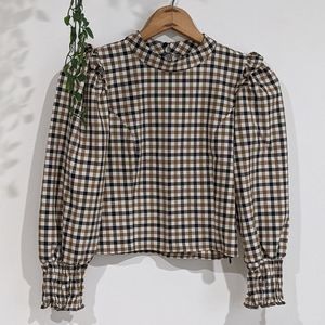 Zara plaid tailored shirt
